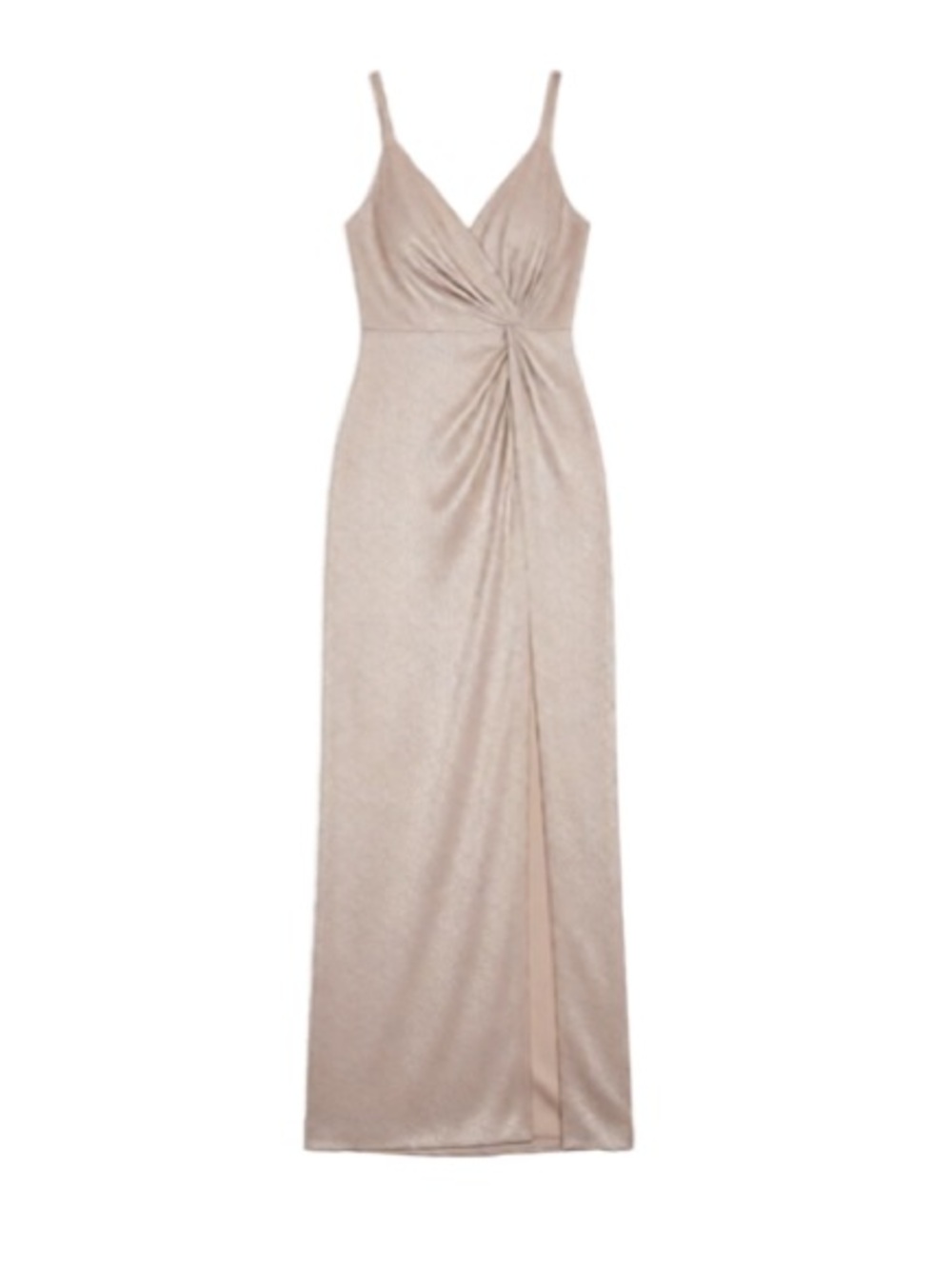 Shimmery rose gold long dress